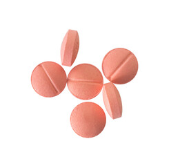 round blood boosting pill medicine isolated