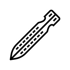 tent stakes titanium ultralight line icon vector illustration