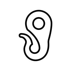 backpacking shovel titanium ultralight line icon vector illustration