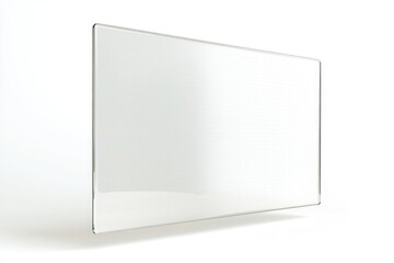 A transparent glass screen with a subtle grid pattern, showcasing modern technology and design.