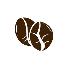 Coffee beans icon. Coffee beans doodle illustration. Icon isolated on white background. Flat icon. 