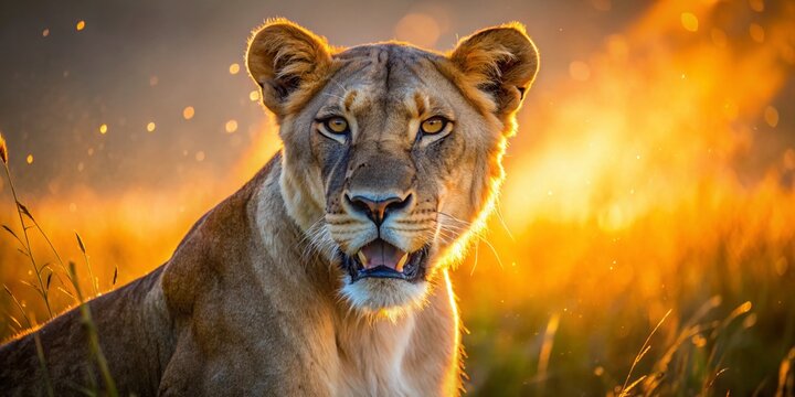 Serengeti Lioness: Slow Motion Panting Close-Up, 240p, Long Exposure