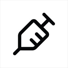 A simple illustration of a medical syringe, suitable for healthcare, medical, or pharmaceutical designs.

