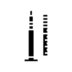 syringe cardiac injection cardiology glyph icon vector illustration