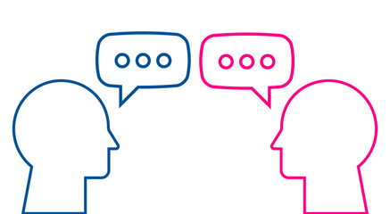testa, icone, comunicazione, dialogo, messaggio, fumetto, confronto, discussione, retorica
