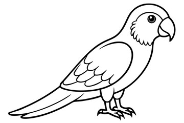 parrot line art silhouette vector illustration