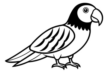 parrot line art silhouette vector illustration