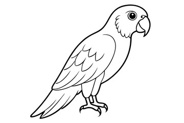 parrot line art silhouette vector illustration