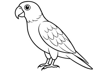 parrot line art silhouette vector illustration