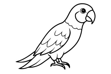 parrot line art silhouette vector illustration