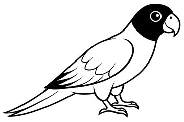 parrot line art silhouette vector illustration