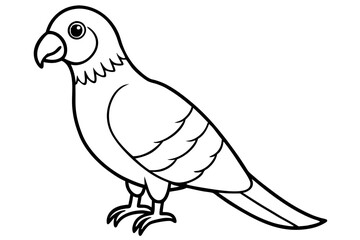 parrot line art silhouette vector illustration