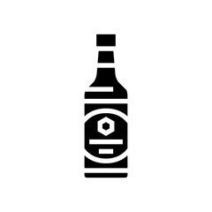 teriyaki sauce condiment glyph icon vector illustration