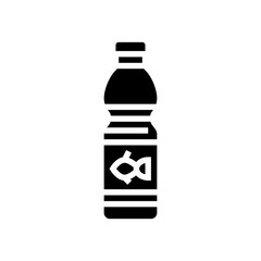 fish sauce condiment glyph icon vector illustration