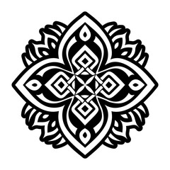 A filled style icon of alpona symbol