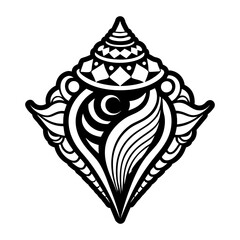 Fototapeta premium A filled style icon of conch shell symbol