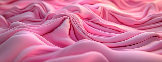 Obraz premium The background features a pink cloth with ripples, showcasing a colorful wavy surface texture