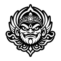 A glyph style icon of hindu idol symbol
