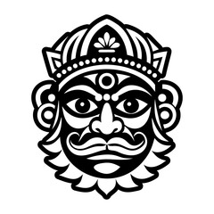 A filled style icon of rajasthan puppet symbol