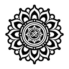 A glyph style icon of rakhi symbol