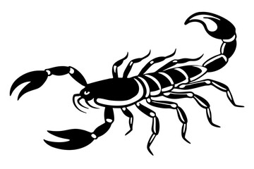 scorpion line art silhouette vector illustration