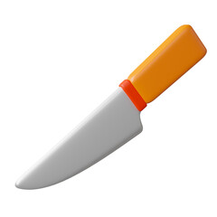 3D Colorful Kitchen Knife Illustration