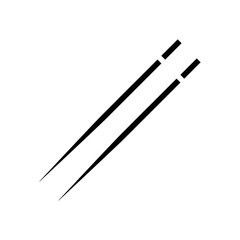 chopsticks titanium ultralight glyph icon vector illustration