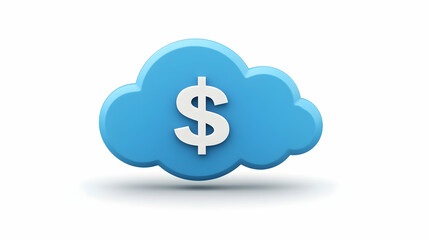 Cloud computing finance, dollar sign icon