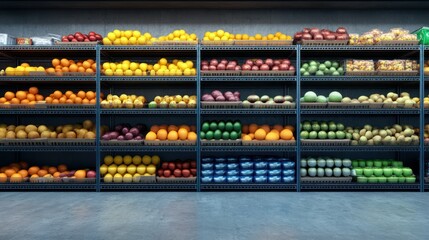 Warehouse Fruit Produce Storage Display