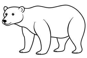 bear line art silhouette vector illustration