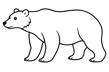 bear line art silhouette vector illustration