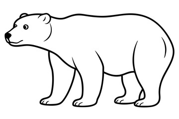 bear line art silhouette vector illustration