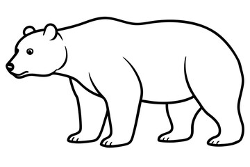 bear line art silhouette vector illustration