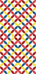 Geometric Abstract Pattern Featuring Bold Circles with Vibrant Colors