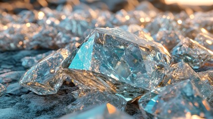 The wall features a futuristic premium background with a 3D angular glass shape