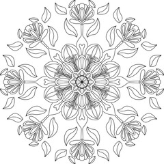 Mandala outlines for coloring book page, oriental mandala vector, line art vector illustration for coloring, abstract mandala vector pattern, and floral mandala outline.