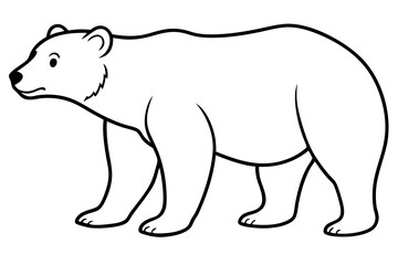 bear line art silhouette vector illustration
