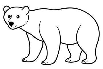 bear line art silhouette vector illustration