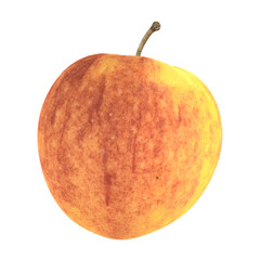 Red and yellow apple isolated on transparent