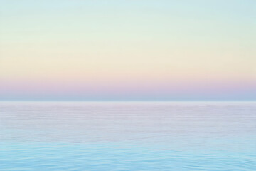 Obraz premium The calm ocean meets a tranquil sky with soft colors