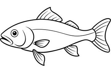 cod line art silhouette vector illustration