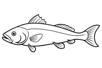 cod line art silhouette vector illustration