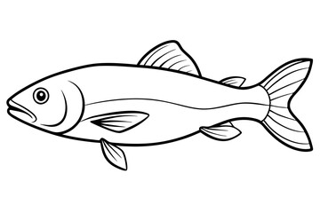 cod line art silhouette vector illustration
