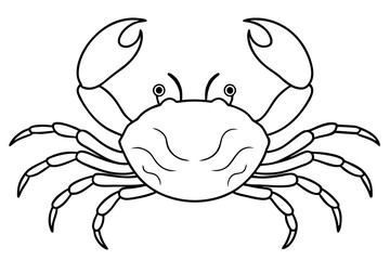 crab line art silhouette vector illustration