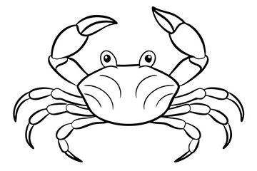 crab line art silhouette vector illustration