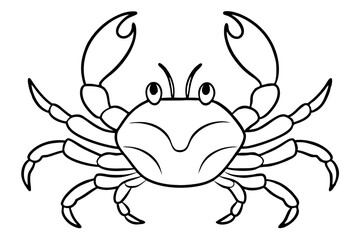 Obraz premium crab line art silhouette vector illustration