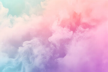 Fototapeta premium Abstract colorful smoke fills the frame with delicate hues and soft textures