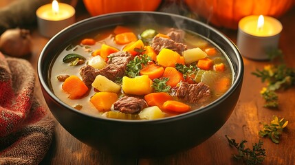Autumn Beef Stew for Cozy Fall Dinner.