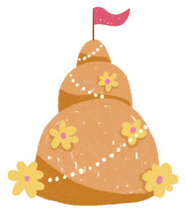 Painting of sand pagoda for Songkran Festival, Thailand