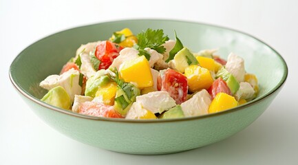 Fresh Chicken Salad with Mango, Avocado, and Tomatoes